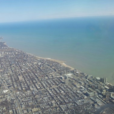 Chicago's Shoreline with clear blue skies